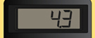 Calculator display showing 4.3.
