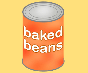 Tin of beans.